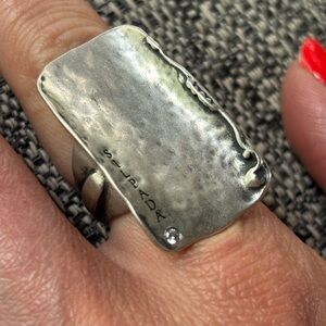 Silpada Silver Statement Ring with Gem